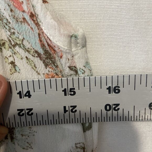 Women’s Frye Sleeveless Dress Ivory Floral Button Front maxi Dress Size Small - Picture 4 of 5